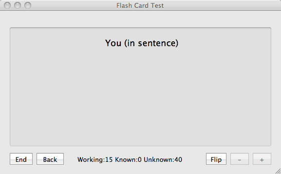 Flash Card Test