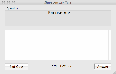 Short Answer Test